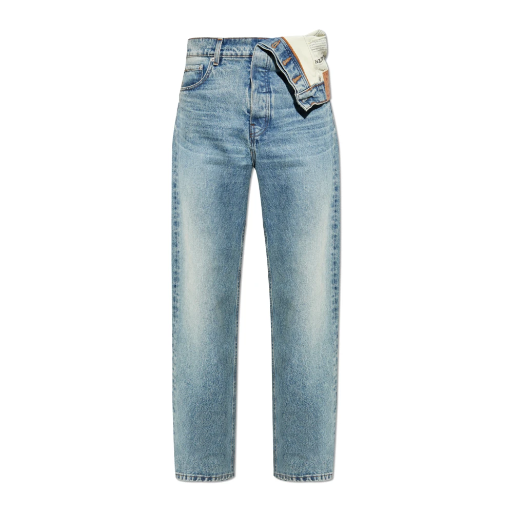 Y Project Blauwe Denim Jeans met Onregelmatige Taille Blue Heren