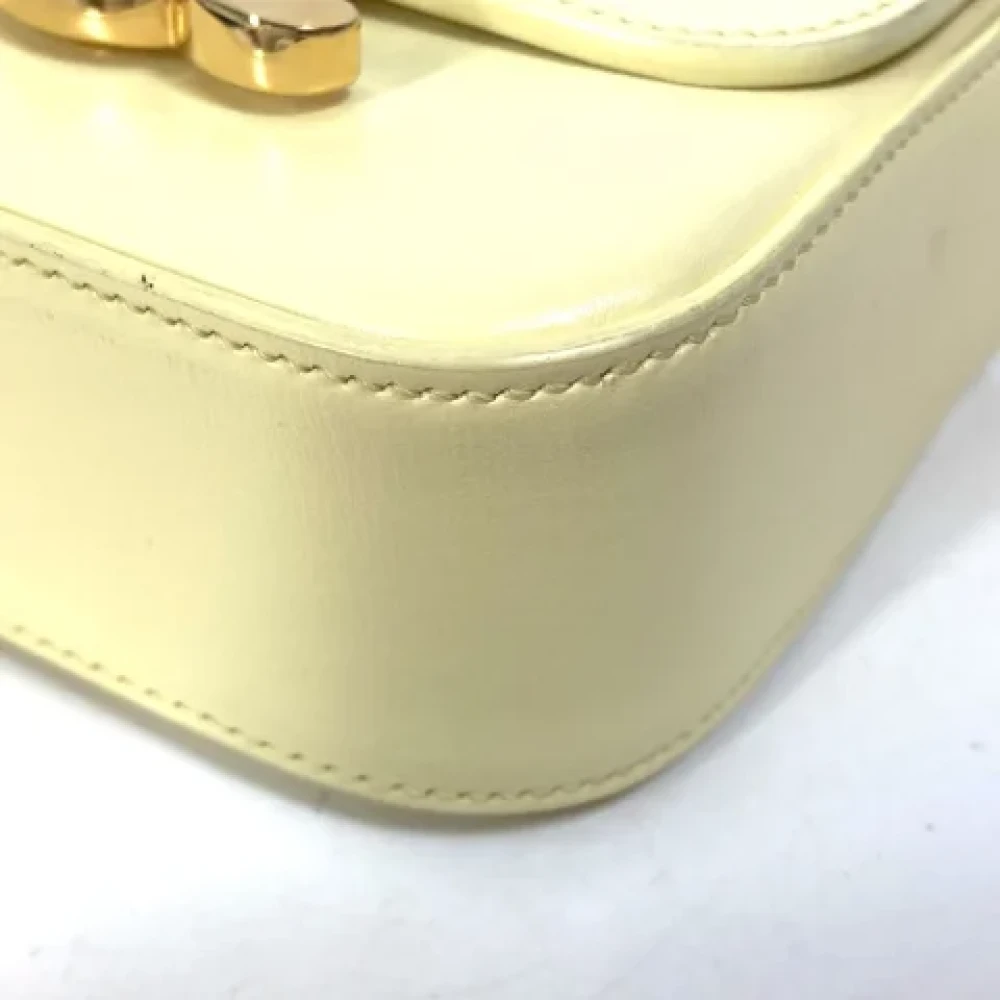 Celine Vintage Pre-owned Leather celine-bags Yellow Dames