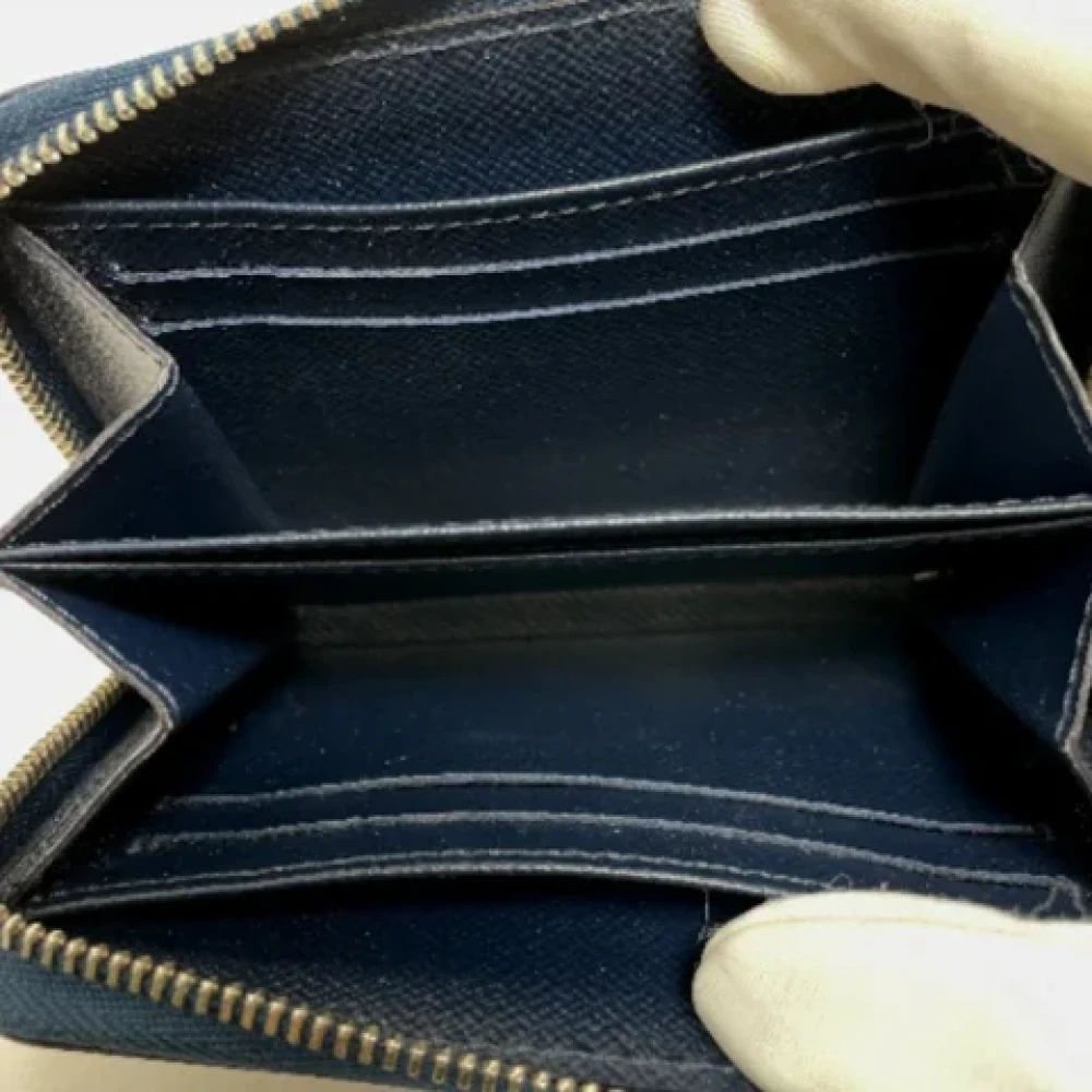 Louis Vuitton Vintage Pre-owned Fabric wallets Blue Dames
