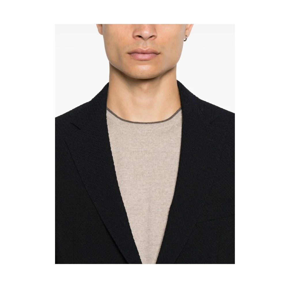La Fileria Beige Wol Crew Neck Sweater Beige Heren