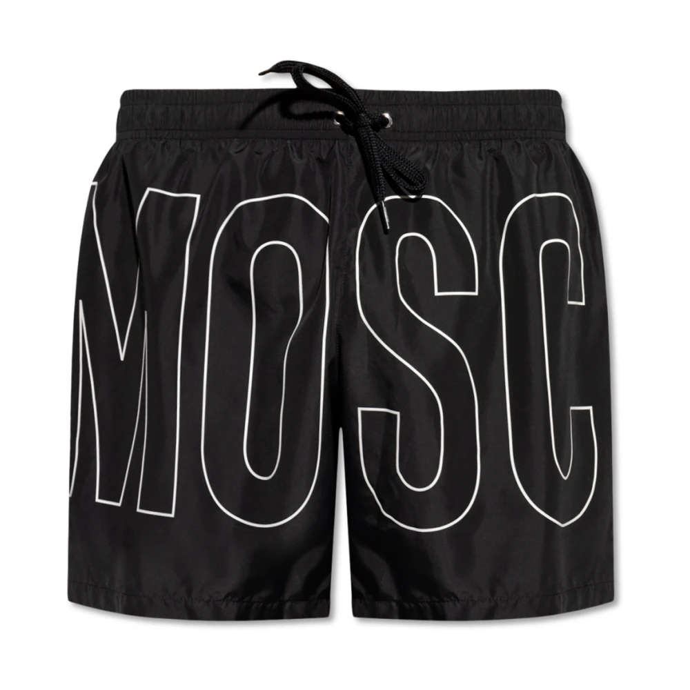 Moschino Men's Black Beachwear, Xl, Swim Shorts