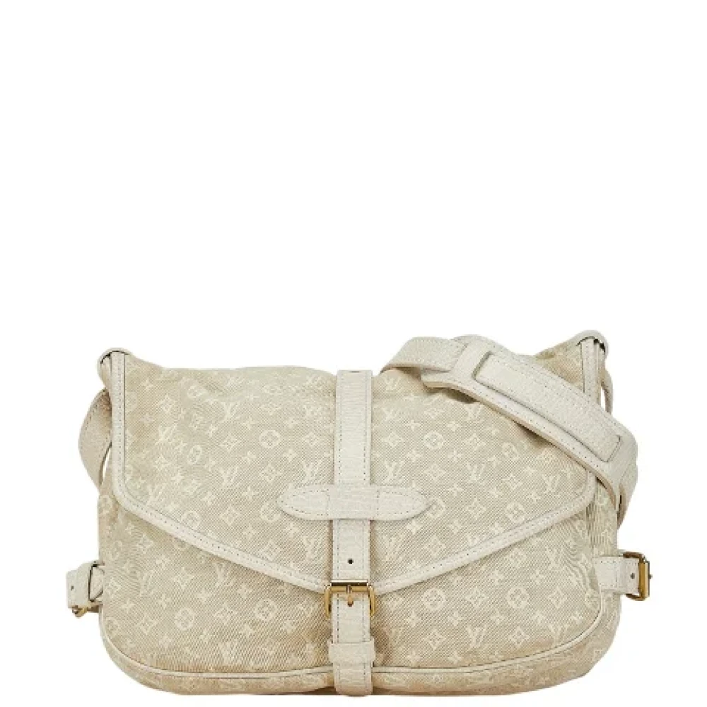Louis Vuitton Vintage Pre-owned Canvas shoulder-bags White Dames