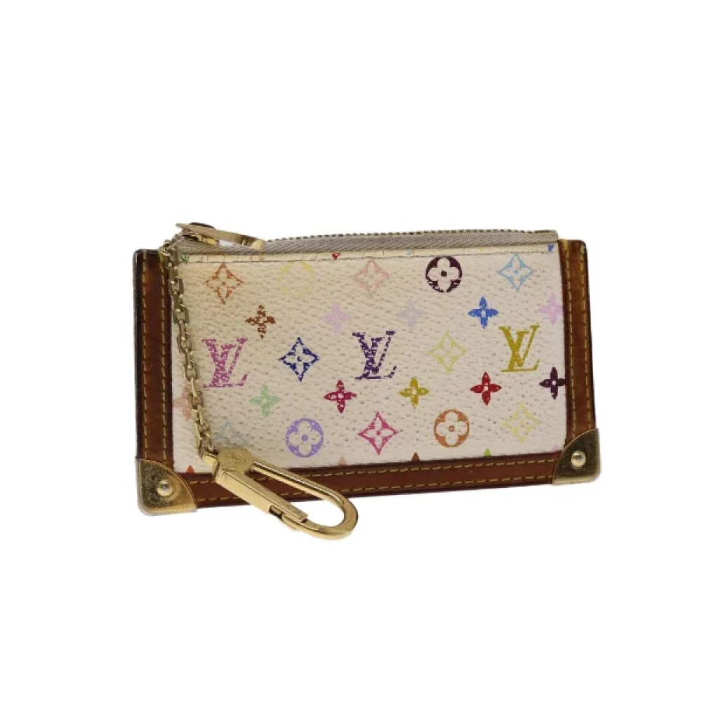 Pre-owned Hvitt lerret Louis Vuitton lommebok