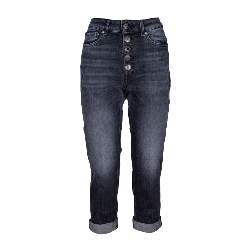 Dondup Stijlvolle Cropped Jeans voor Vrouwen Black Dames