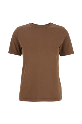 brun-bomull-crewneck-t-shirt-kvinna