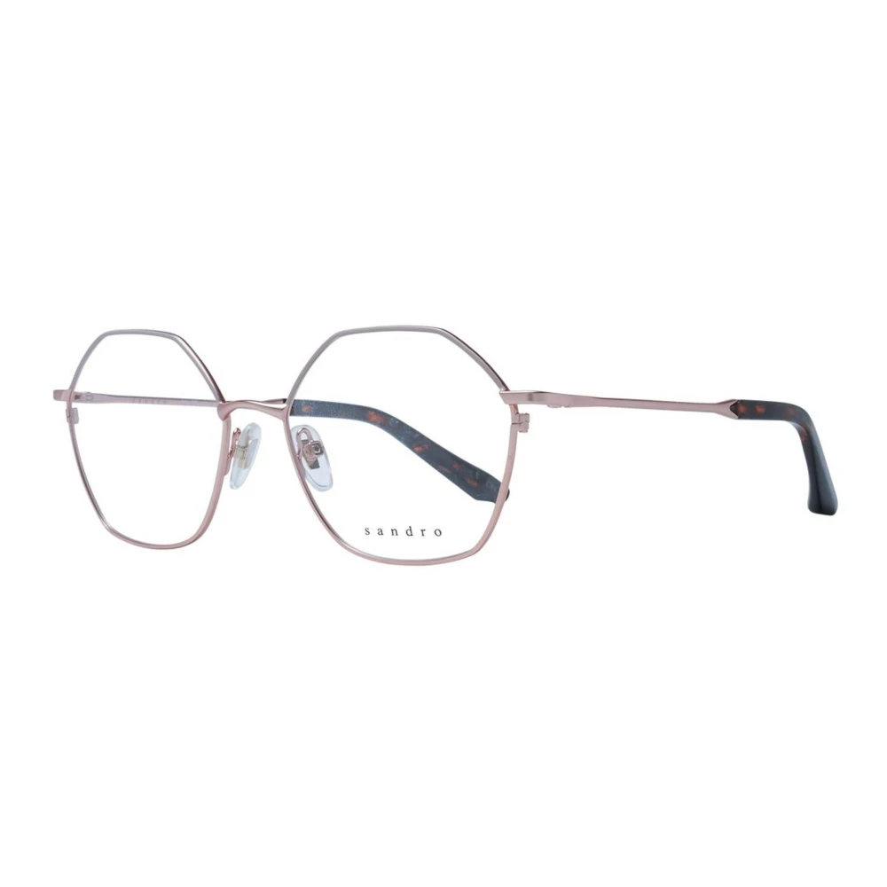 Sandro Women's Pink Glasses, One Size, Rose Gold Optical Frames With Demo Glasses