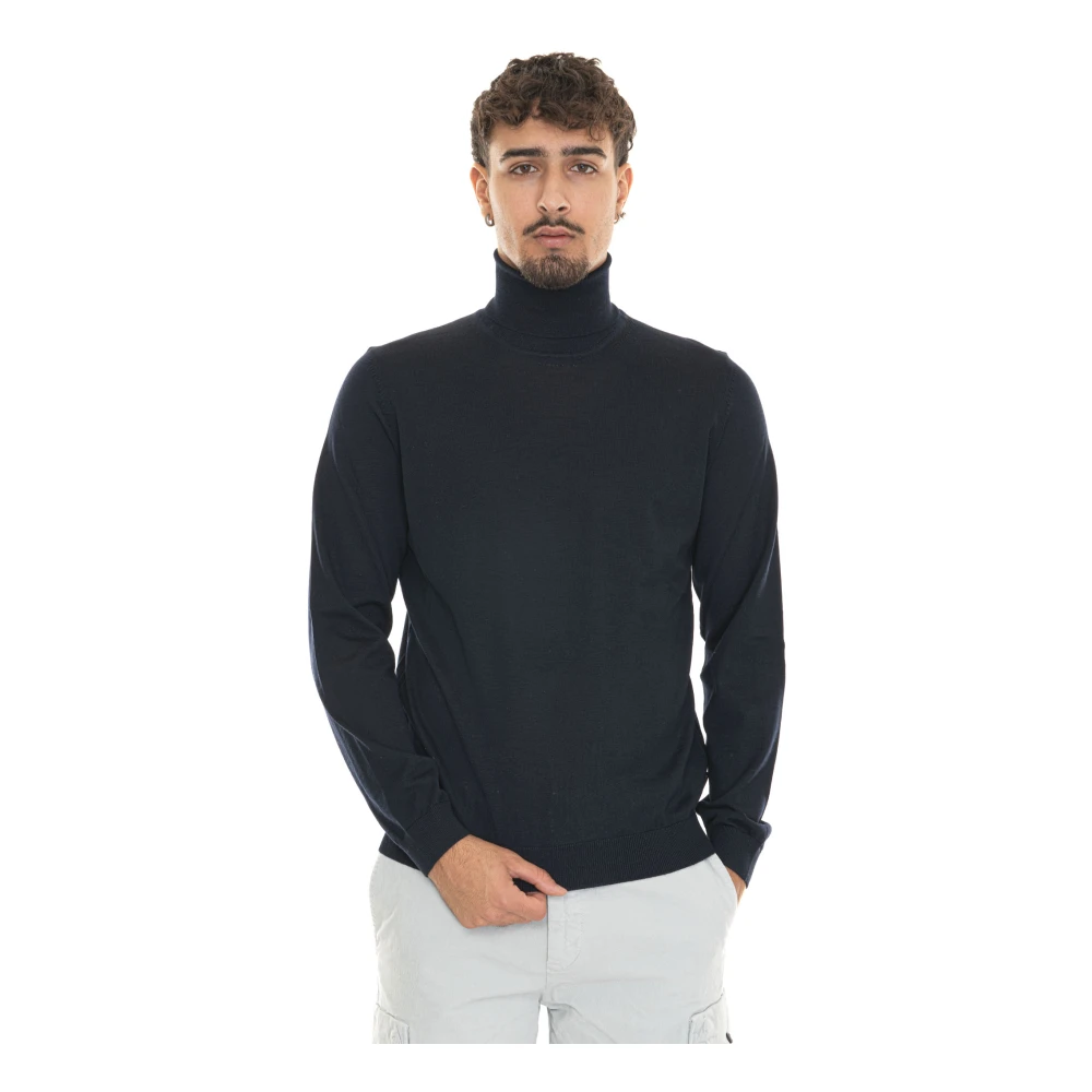 Boss Musso-P Turtleneck Pullover Blue Heren
