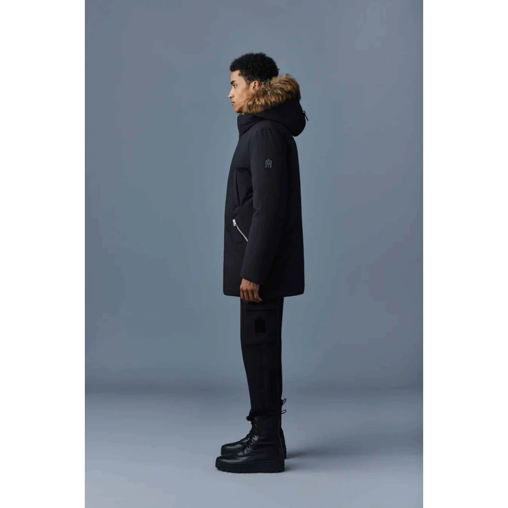 Mackage Gerecyclede Dons Parka met Bont Capuchon Black Heren