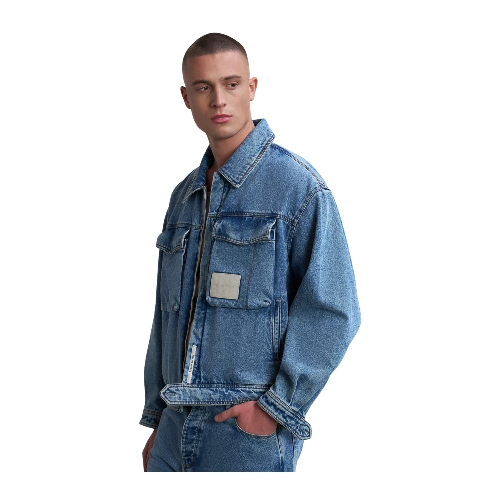 Filling Pieces Denim Jacket Indigo Blue Heren