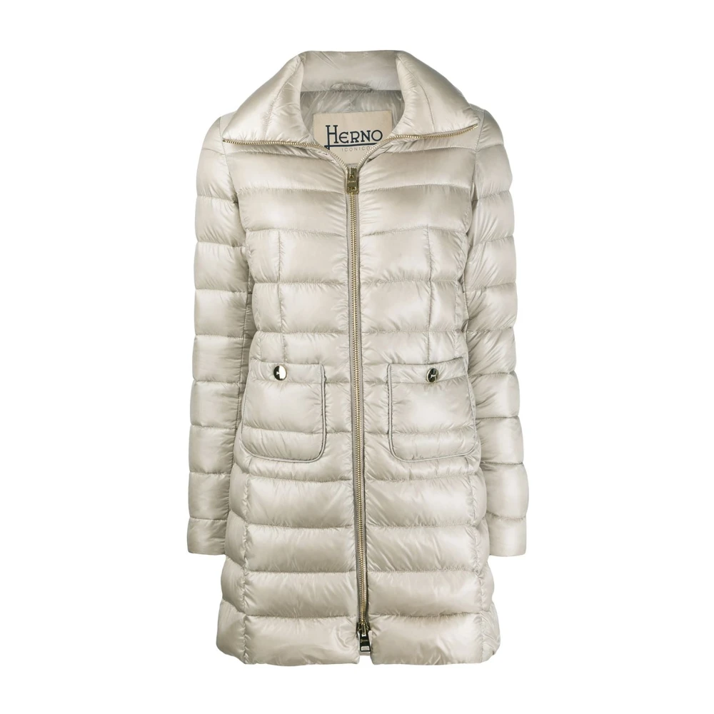 Herno Grijze Puffer Style Jas Gray Dames