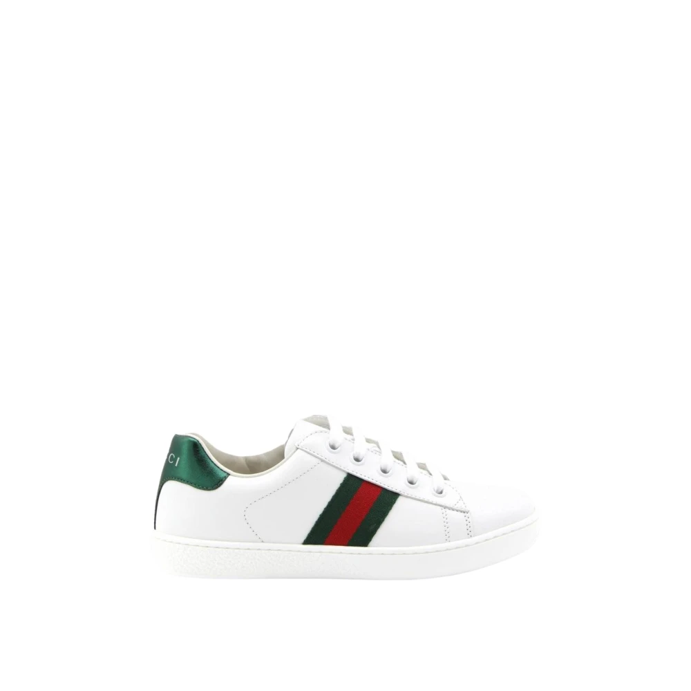 Gucci Men's White Web Stripe Sneaker