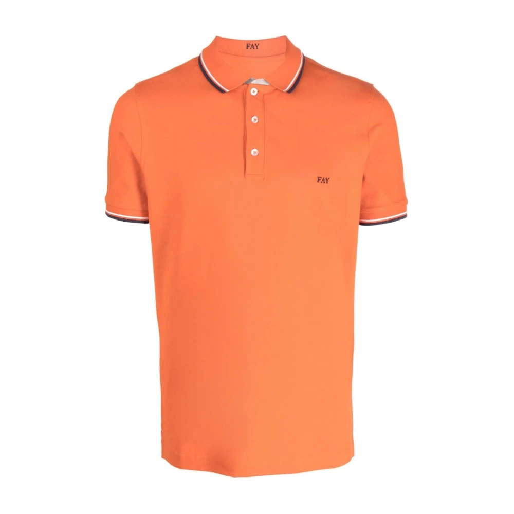 Fay - Tops > Polo Shirts - Orange - Fay - Modalova