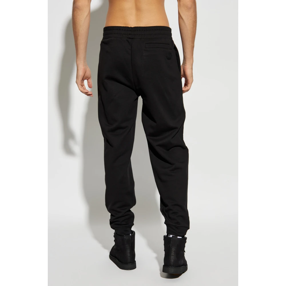 Moncler Sweatpants met logo Black Heren