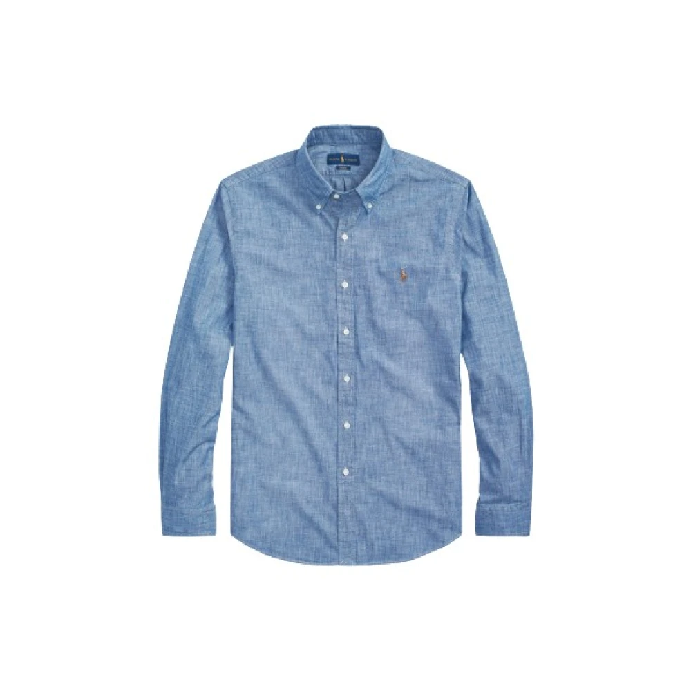 Polo Ralph Lauren Mörk Denim Chambray Skjorta Blue, Herr