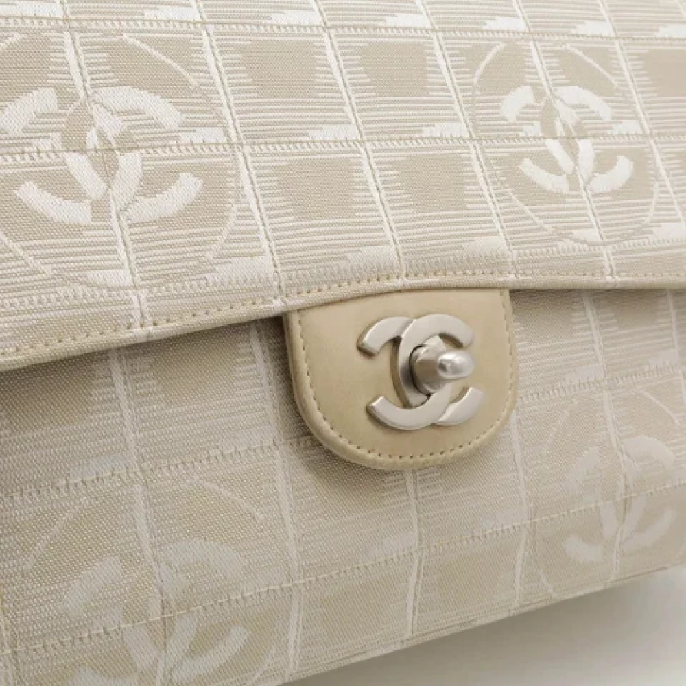 Chanel Vintage Pre-owned Canvas crossbody-bags Beige Dames