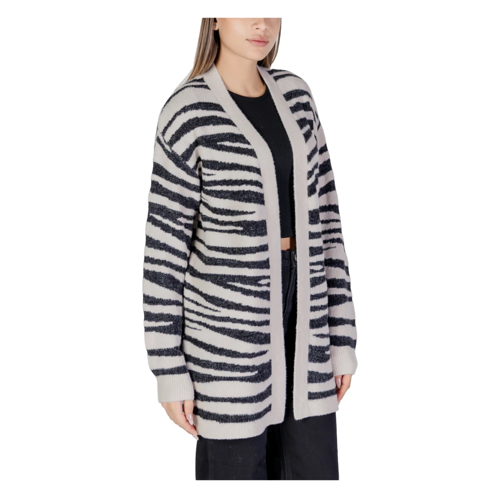 Jacqueline de Yong Luipaardprint Gebreide Trui Gray Dames