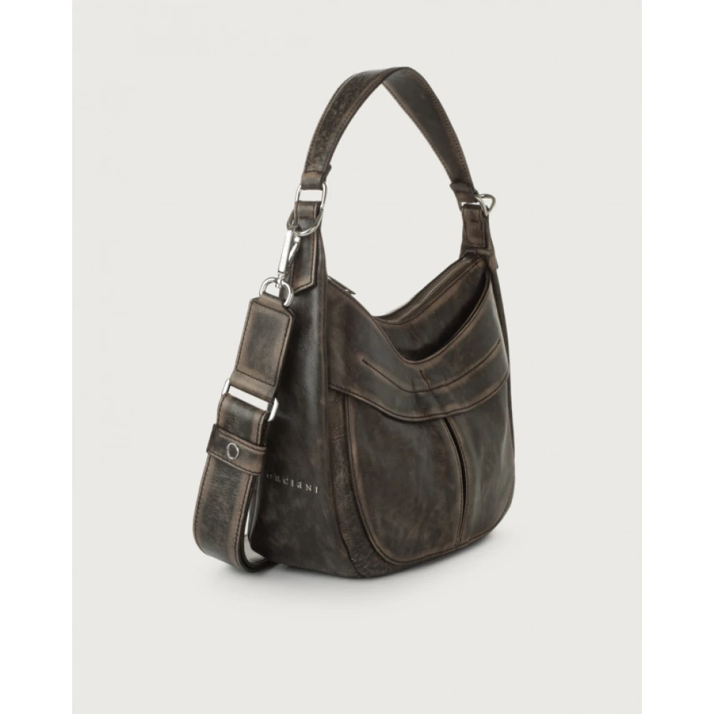 Orciani Medium Delavè Schoudertas met Band Brown Dames