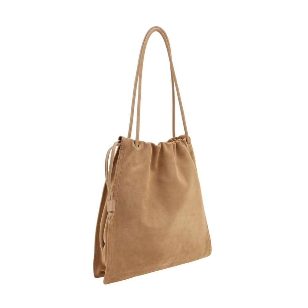 Coccinelle Elegante Suède Lederen Schoudertas Beige Dames