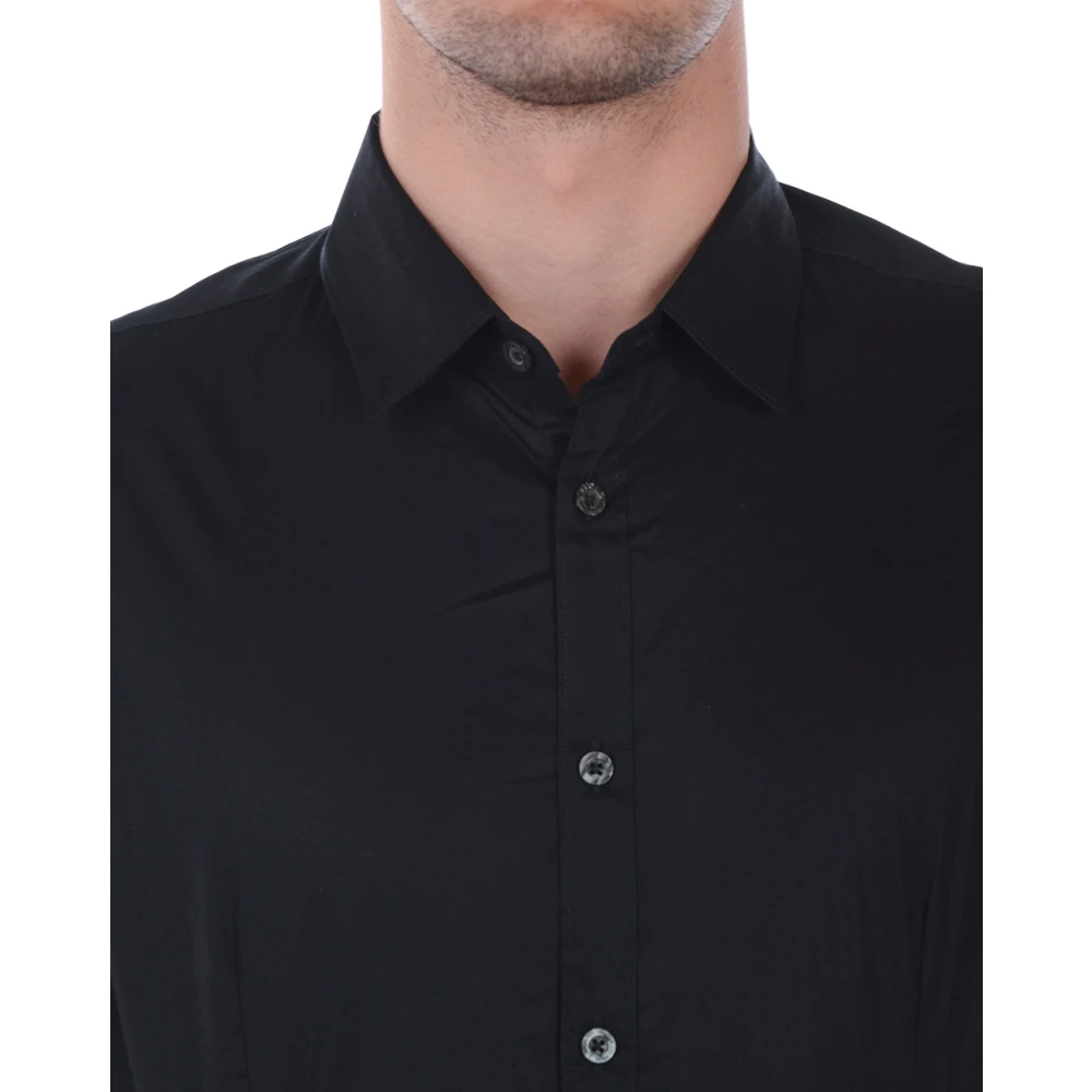 Daniele Alessandrini Basis Polo Kraag Shirt Black Heren