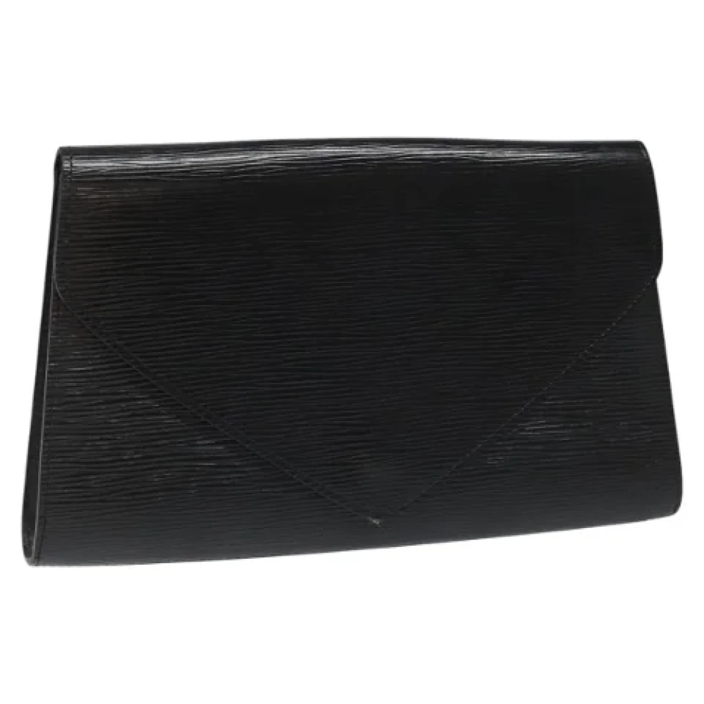 Louis Vuitton Vintage Pre-owned Leather clutches Black Dames