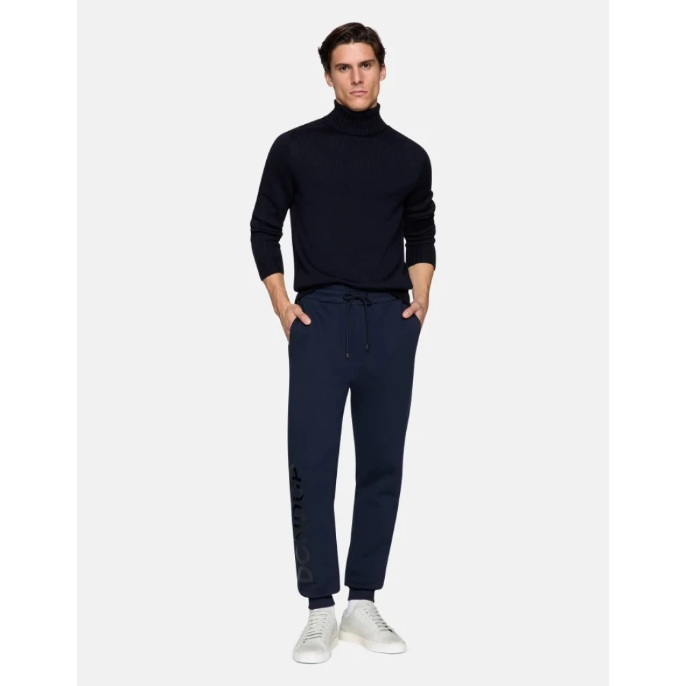 Dondup Jogger sweatpants met zijprint Blue Dames