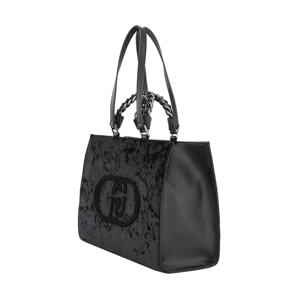 Liu Jo Zwarte handtas met gouden details Black Dames