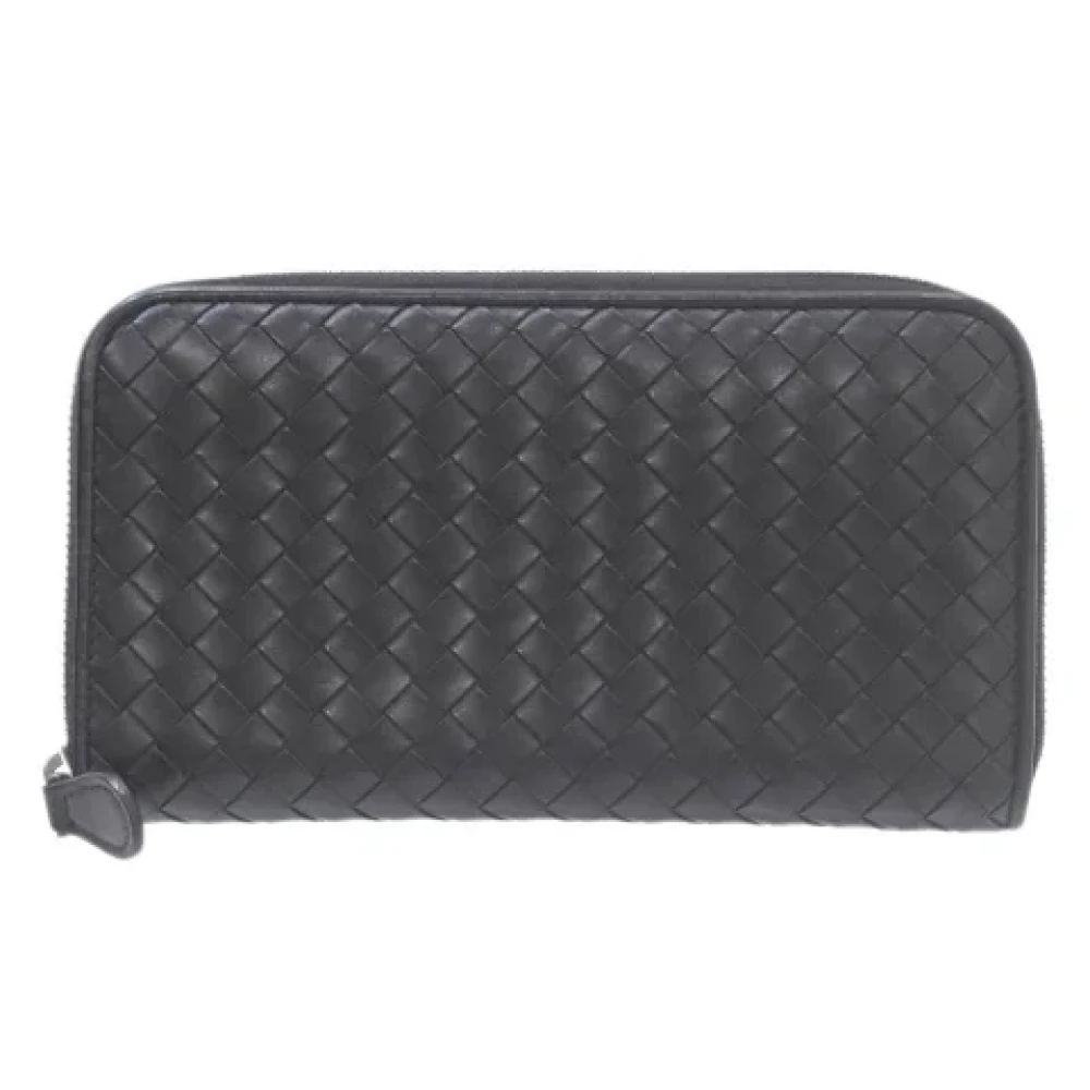 Bottega Veneta Vintage Pre-owned Fabric wallets Black Dames