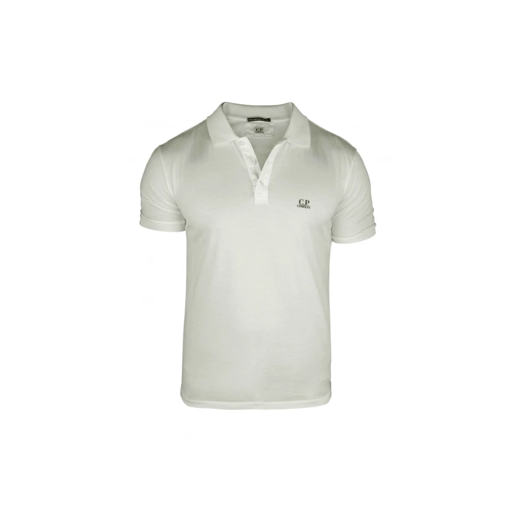 C.P. Company Witte Katoenen Polo Shirt White Heren