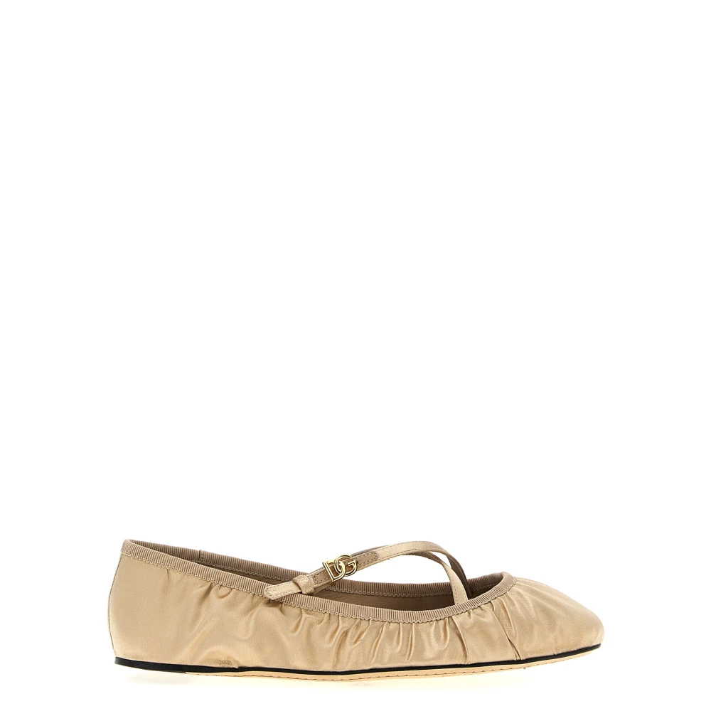 Dolce & Gabbana Women's Beige Vally Ballet Flats
