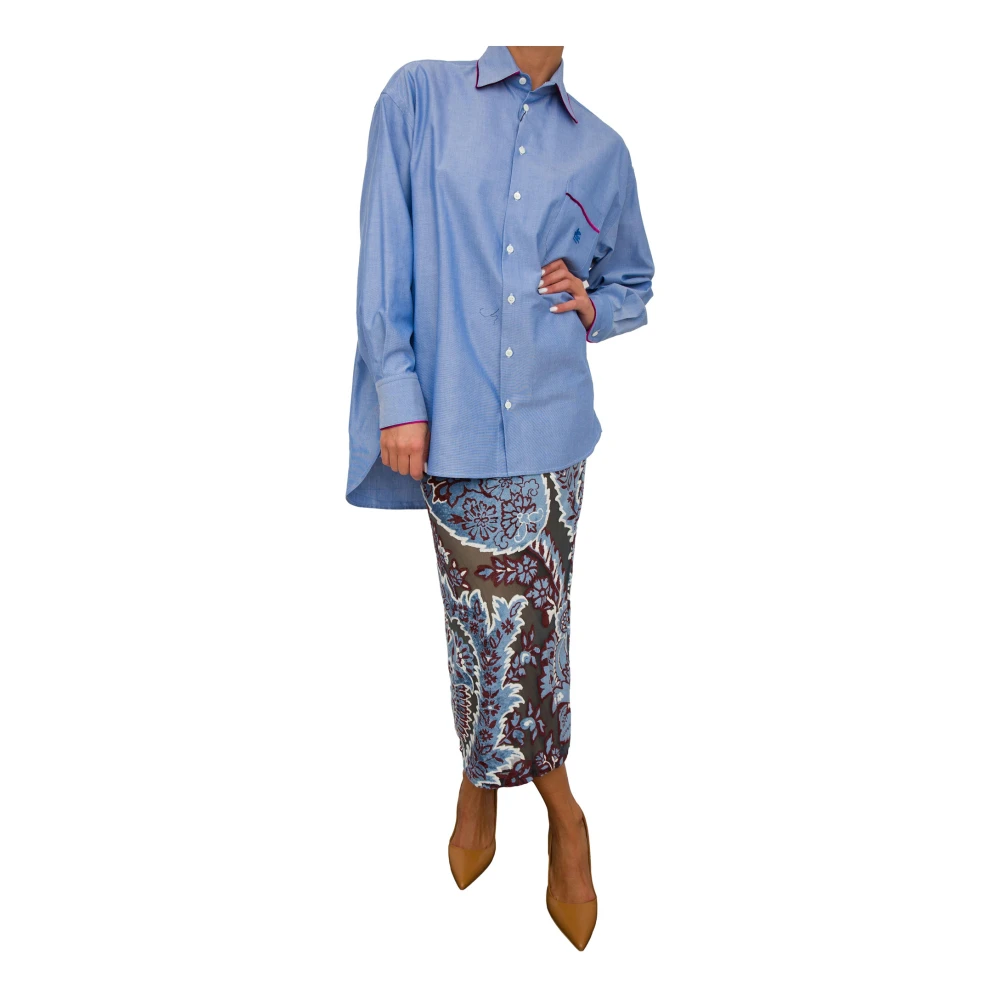 ETRO Blauwe Damesblouse Elegante Stijl Blue Dames