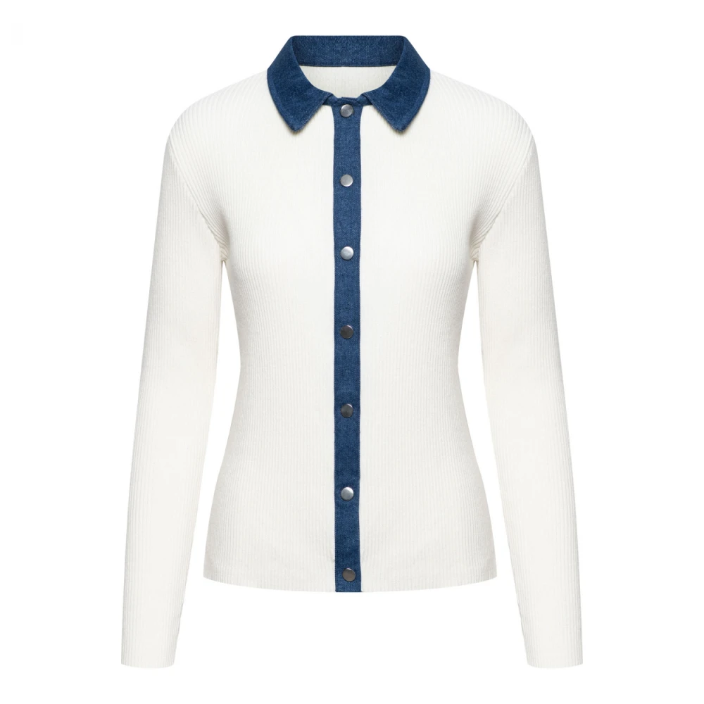 &Co Woman Trui met kabelbreipatroon White Dames