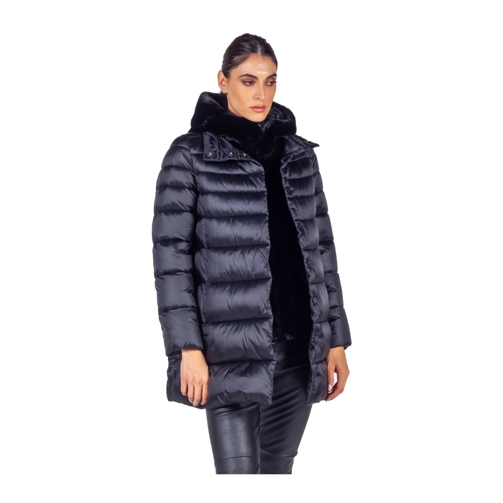 Emme DI Marella Zwarte Toscana Gewatteerde Jas Black Dames