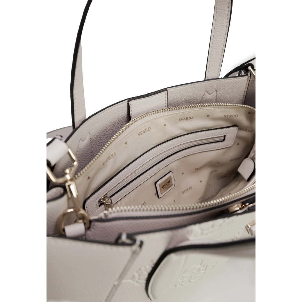 Guess Vriendin Satchel Herfst Winter Collectie White Dames