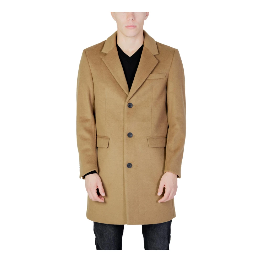 Antony Morato Beige Lange Mouw Herenjas Knoopsluiting Beige Heren