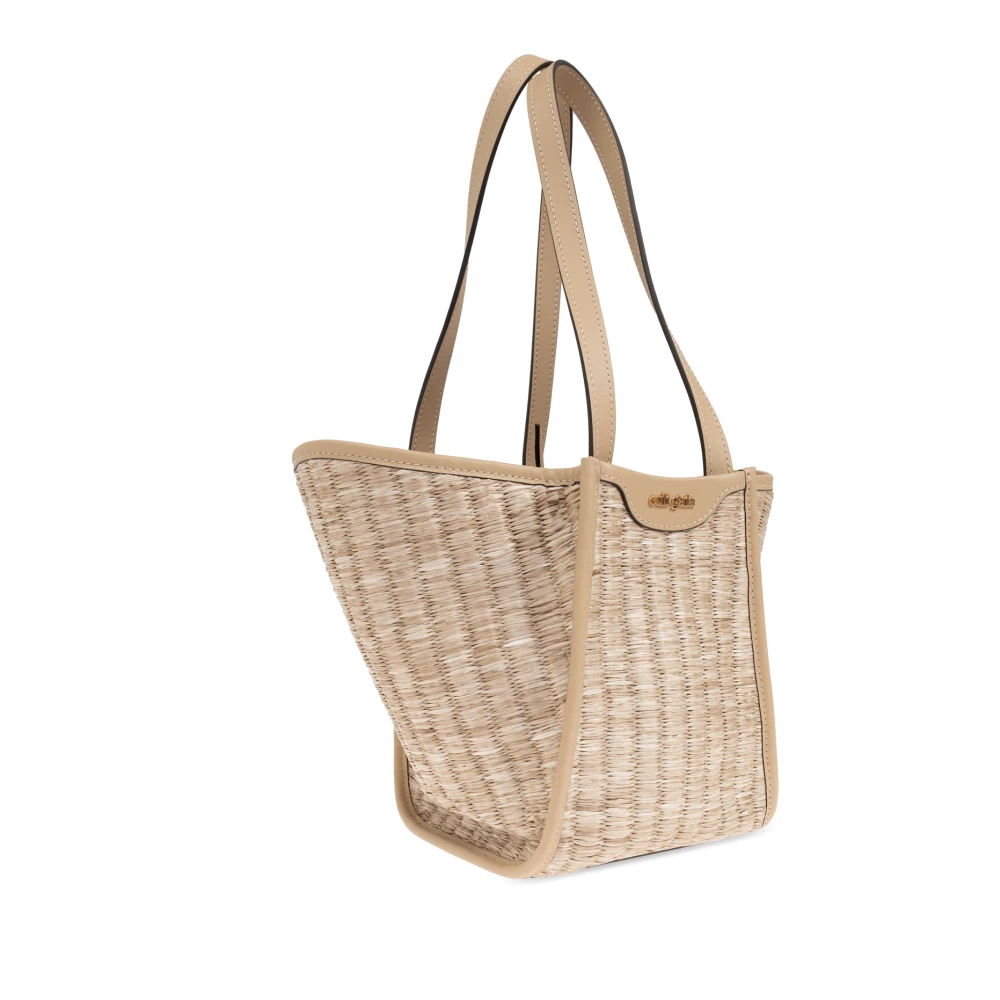 Cult Gaia Saddie Kleine Handtas Beige Dames