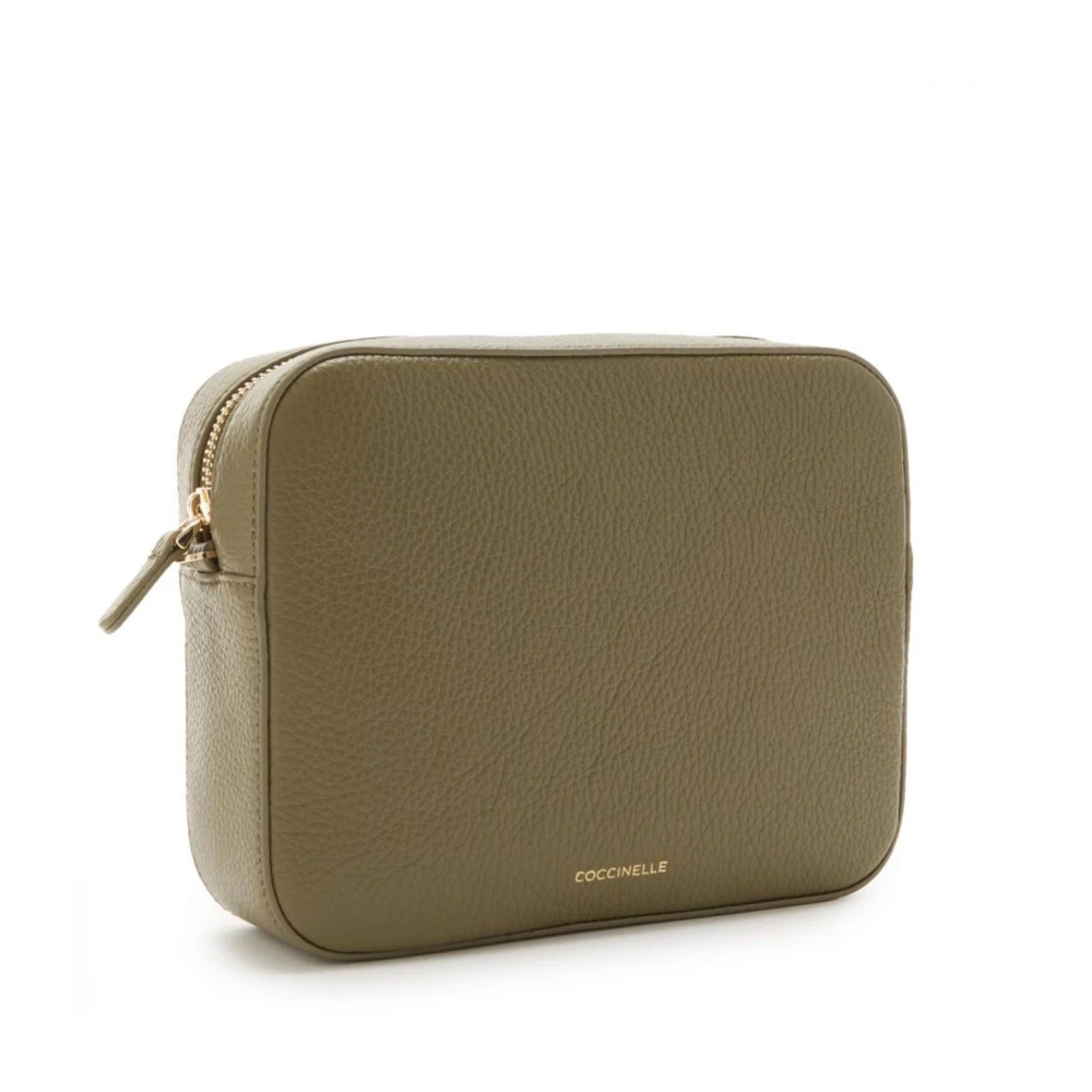Coccinelle Stijlvolle Leren Crossbody Tas met Rits Green Dames