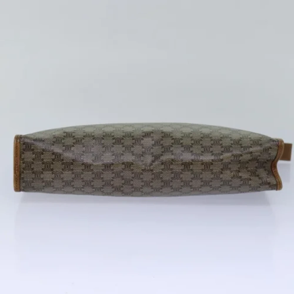 Celine Vintage Pre-owned Leather clutches Beige Dames