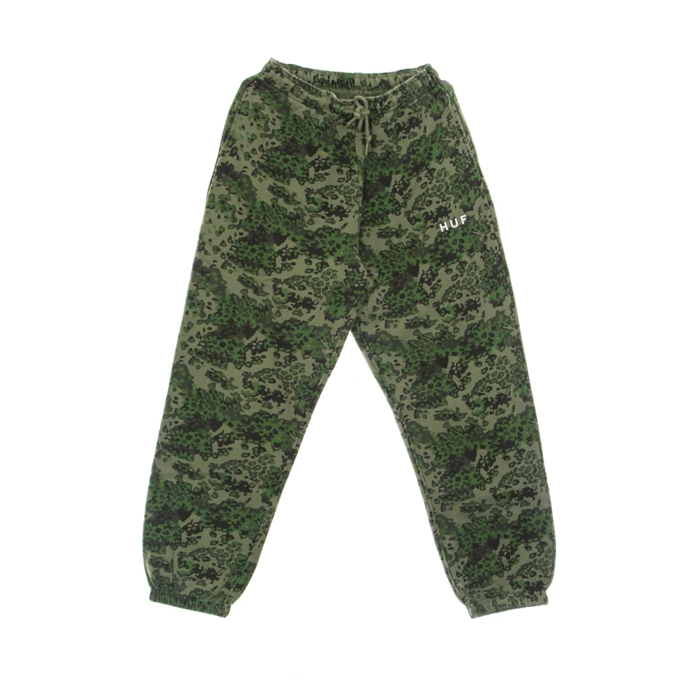 Huf Green Sweatpants, Female, Xs, Camo Fleece Trousers Womens Tracksuit
