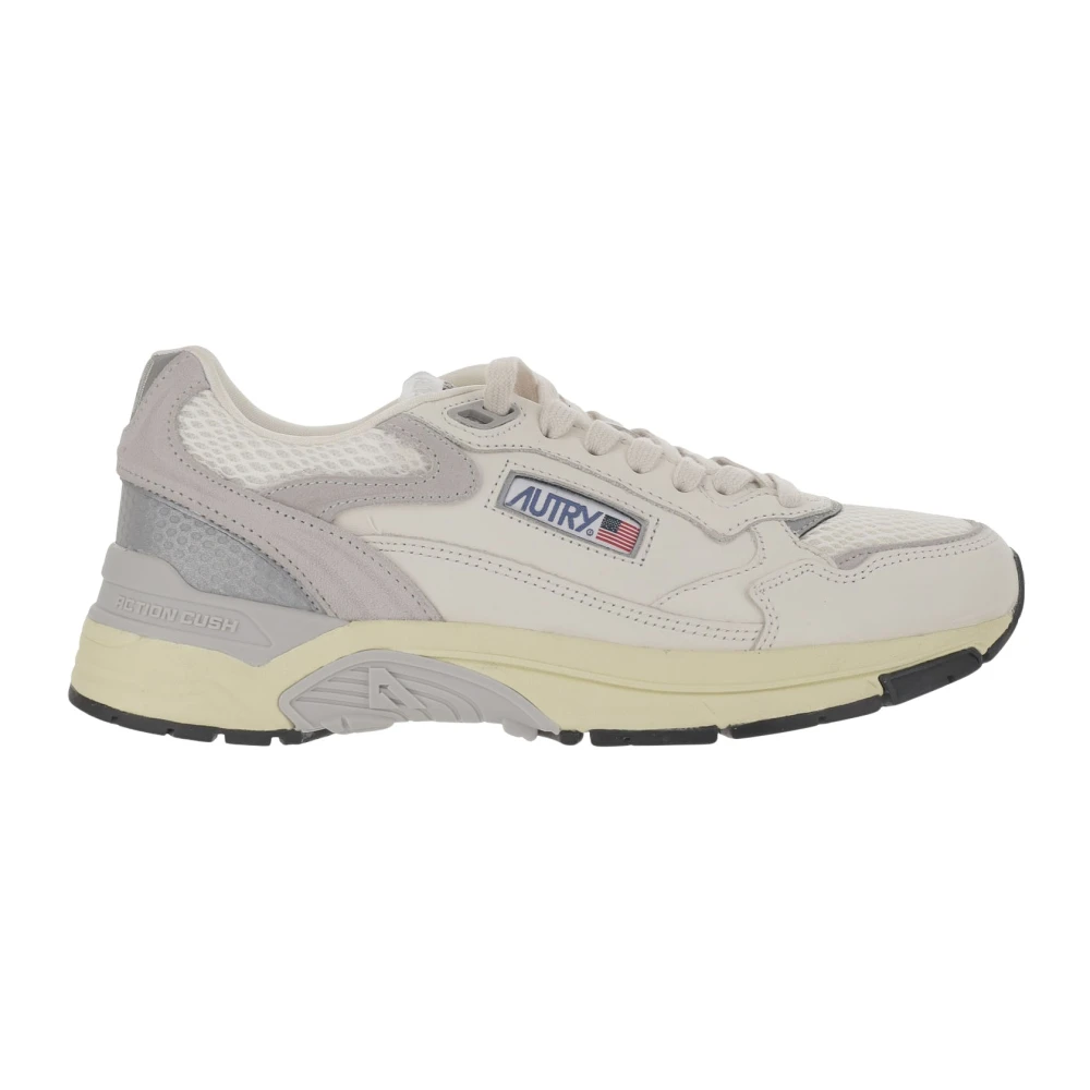 Autry Men's Gray Grey Mesh Leather Trainers - Sneakers - 11 Uk - Shoes