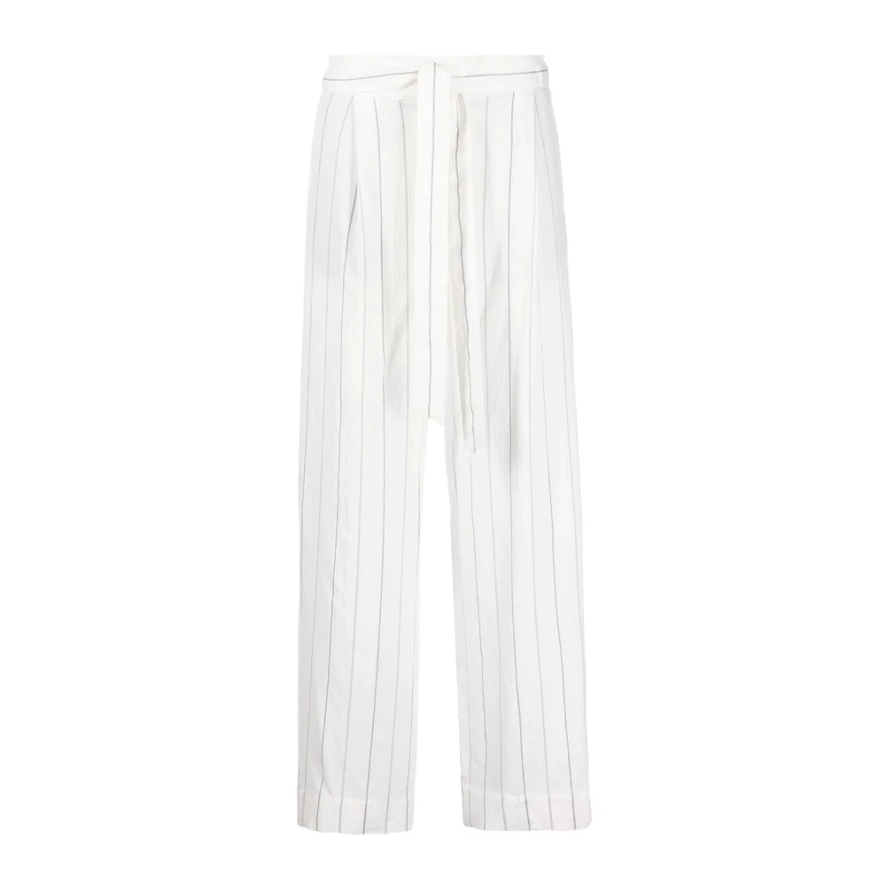 Vince Casual Witte Gestreepte Broek White Dames