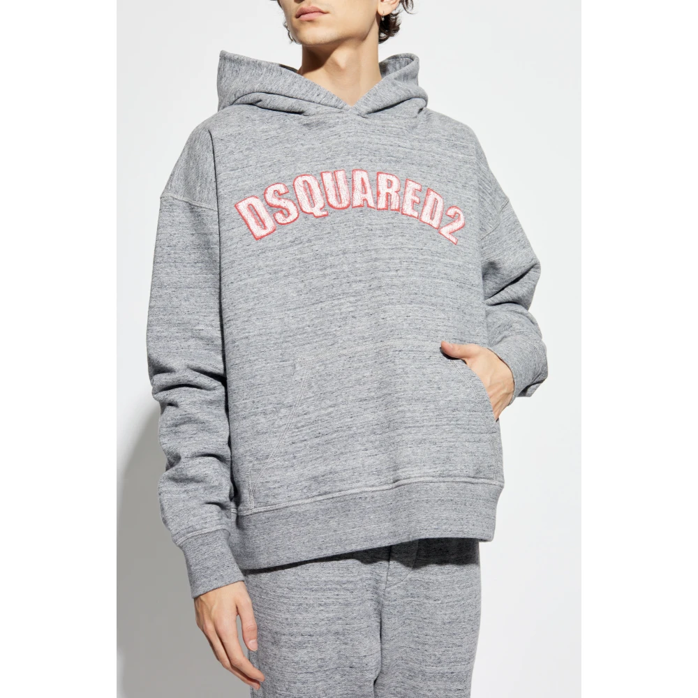 Dsquared2 Hoodie Gray Heren