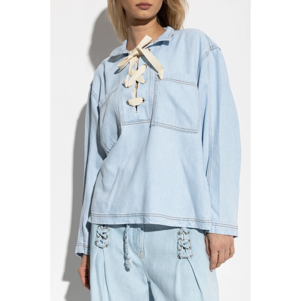 Munthe Denim shirt Fuxalima Blue Dames