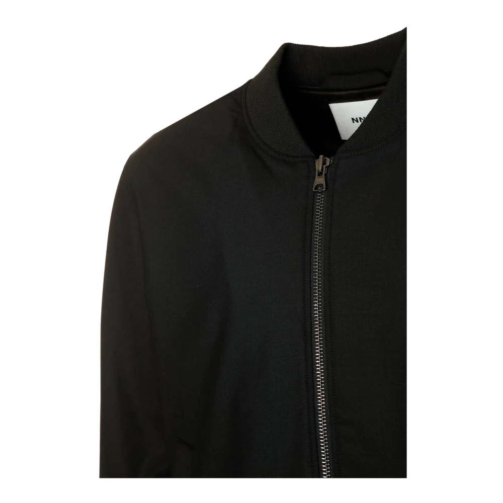 Nn07 Korte Bomberjack met Opstaande Kraag Black Heren