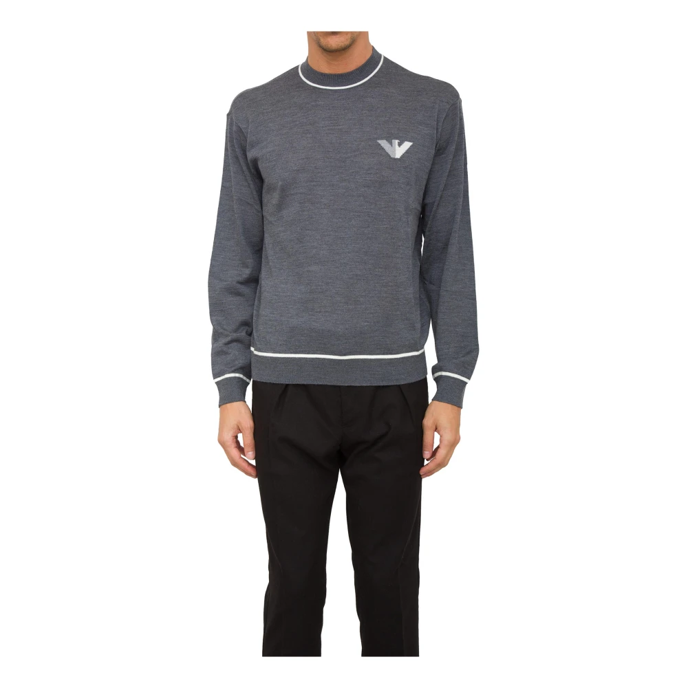 Emporio Armani Grijze Gebreide Trui Gray Heren