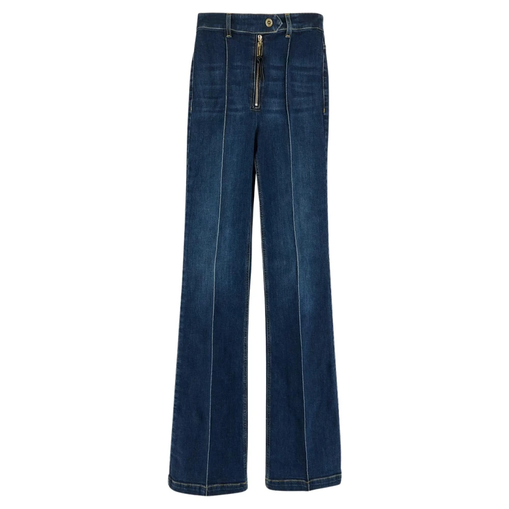 Elisabetta Franchi Slim Fit Denim Jeans Blue Dames