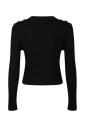 pull-noir-a-cotes-avec-boutons-dores