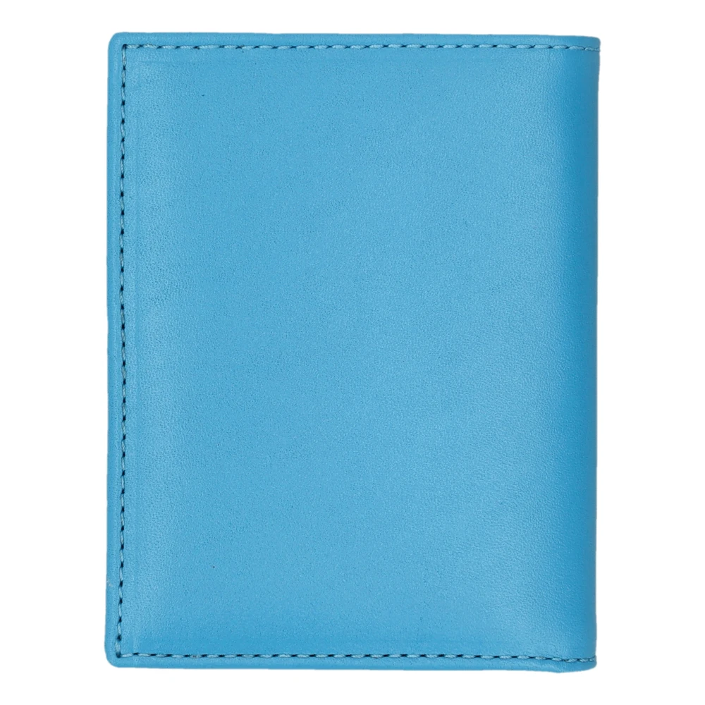 Comme des Garçons Blauwe Leren Cardholder Stijlvolle Heren Portemonnee Blue Unisex