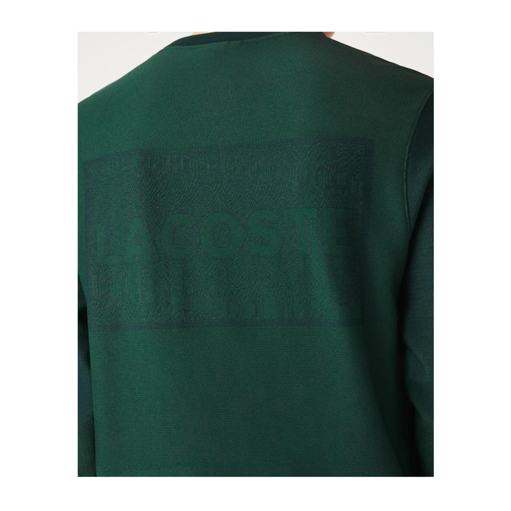 Lacoste Gestructureerde ronde hals sweatshirt Green Heren