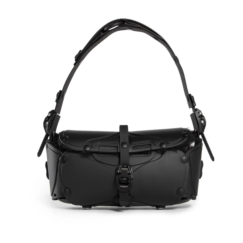 Kuboraum Zwart Mat Zwart Stereo Tas Black Dames