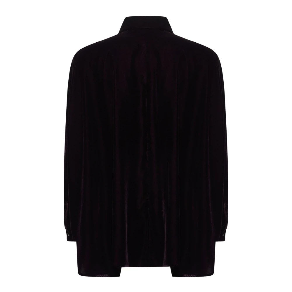 Blanca Vita Bordeaux Oversized Shirt met Klassieke Kraag Red Dames